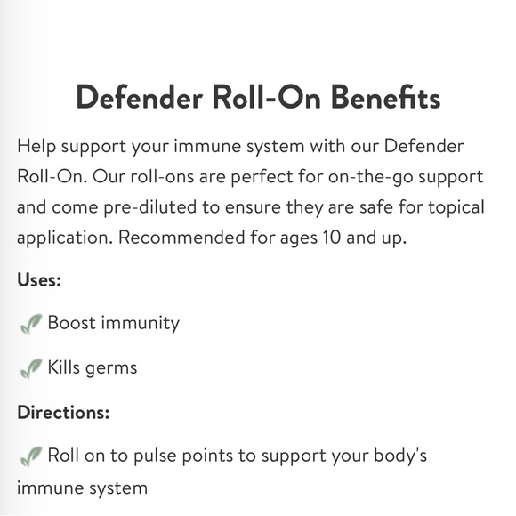 Simply Earth Defender Essential Oil Blend Roll On - Picture 2 of 5